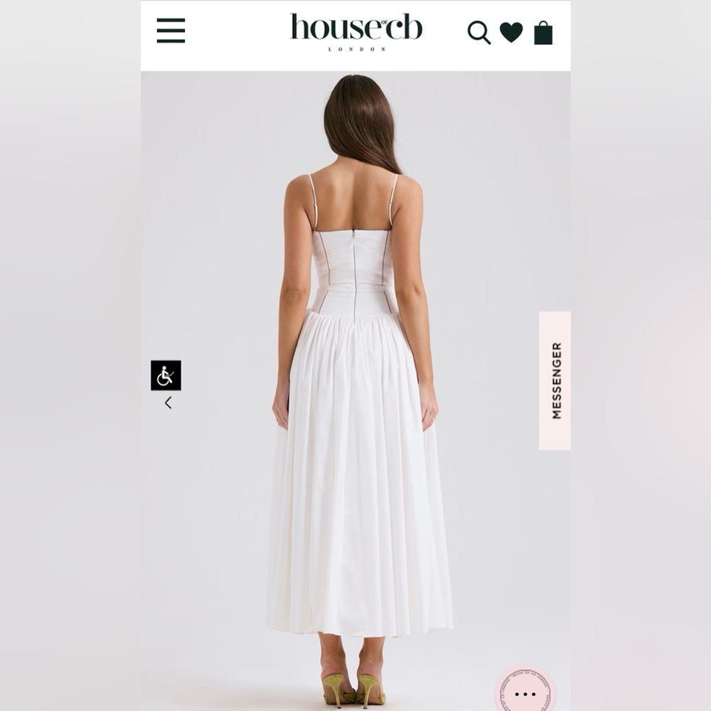 House of CB Ysabella white dress size small. Regular A-C cup size.